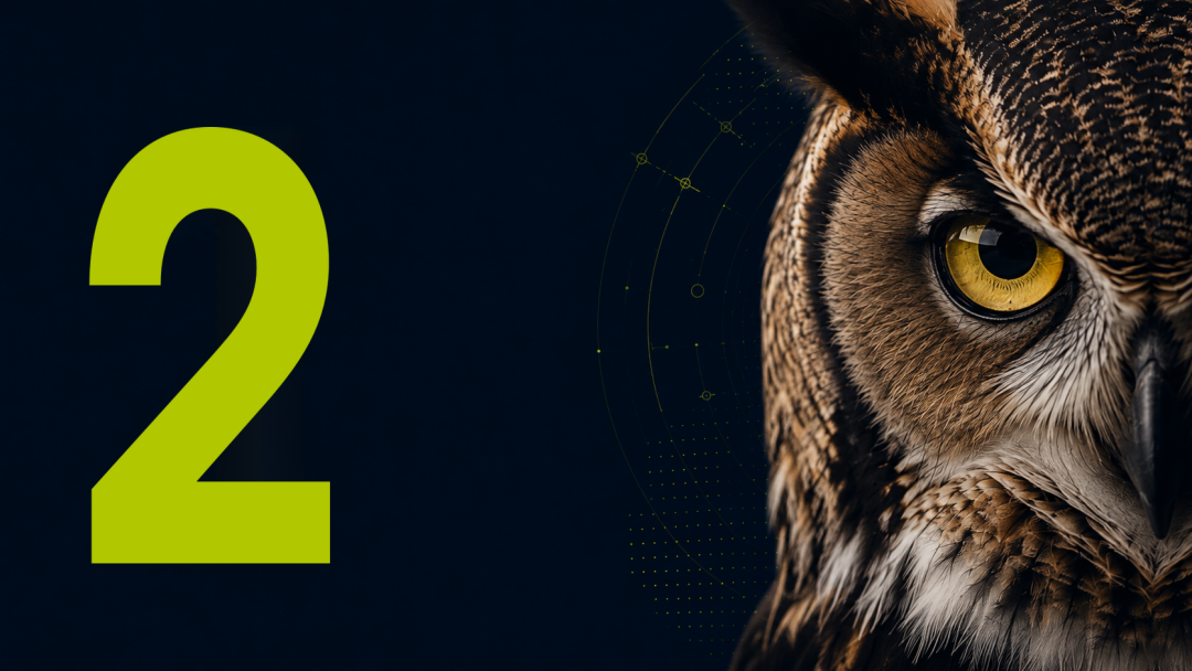 Semantio AI visibility series, part 2, with an owl and the number two.